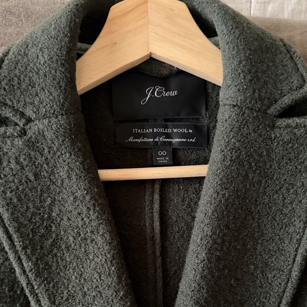 J.Crew Dark Green Wool coat
